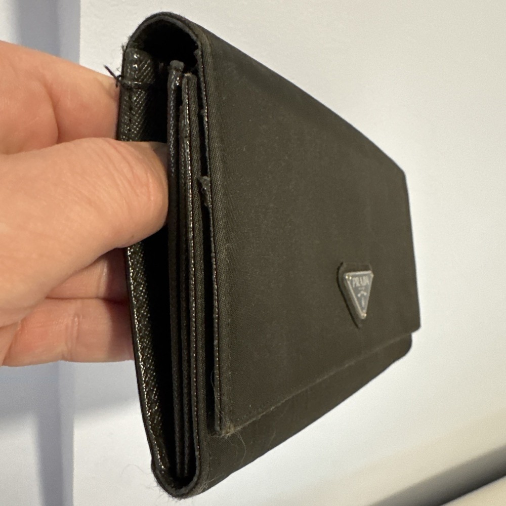 Prada Nylon Black Wallet Made In Italy Authentic 7.25"x 4.5" - Picture 16 of 16